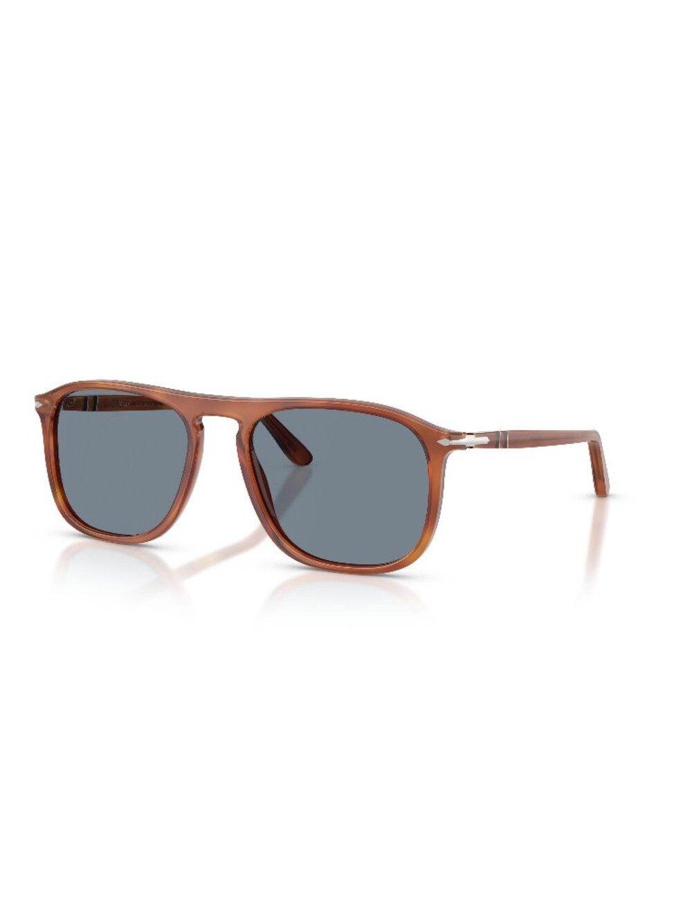 New Persol Unisex Sunglasses Brown Blue Lens Acetate Frame PO3392S 96 56 54